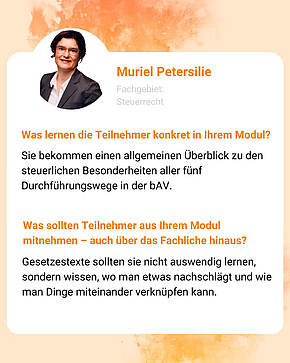 Muriel Petersilie - Betriebswirt bAV FH Referentin
