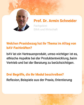 Dozenten Betriebswirt bAV (FH) - Armin Schneider